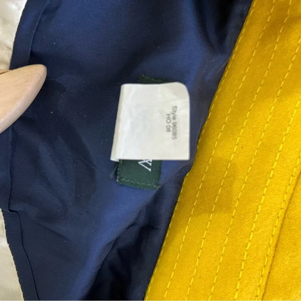 J Crew Stadium Cloth Majesty Bright Yellow Pea Coat Jacket Size 8 - Picture 12 of 13